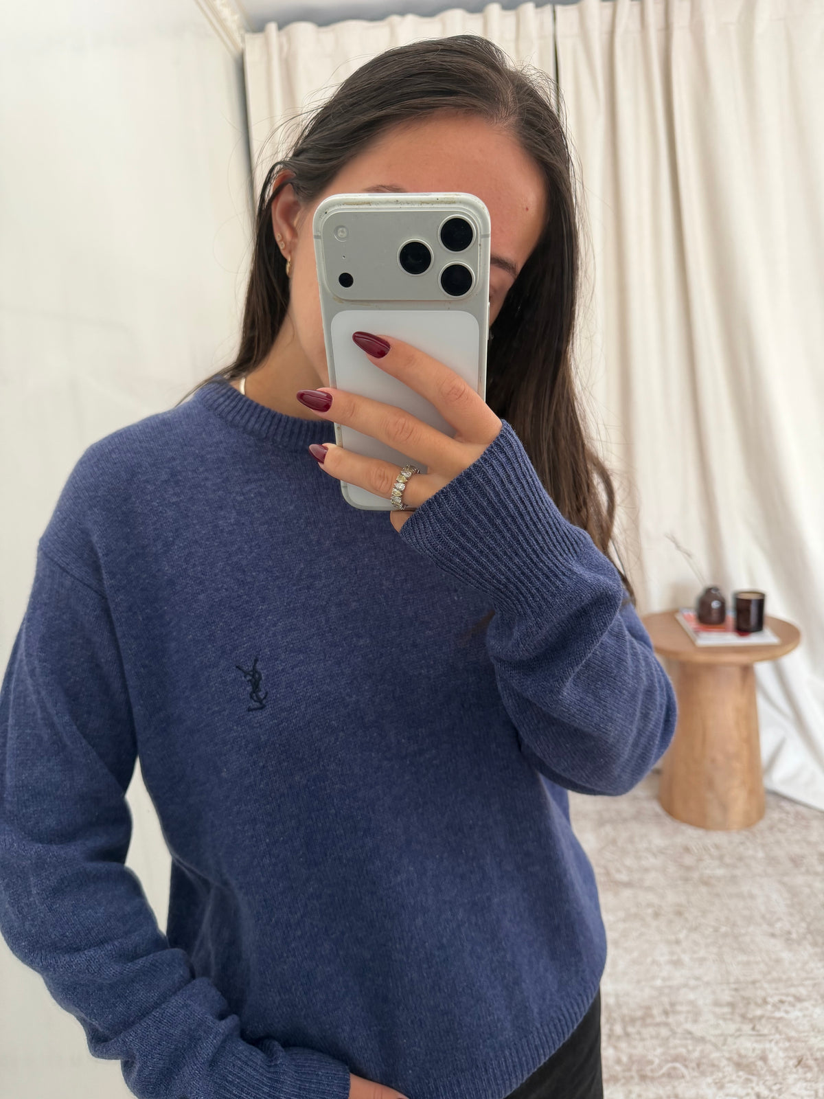 Yves Saint Laurent Blue Sweater