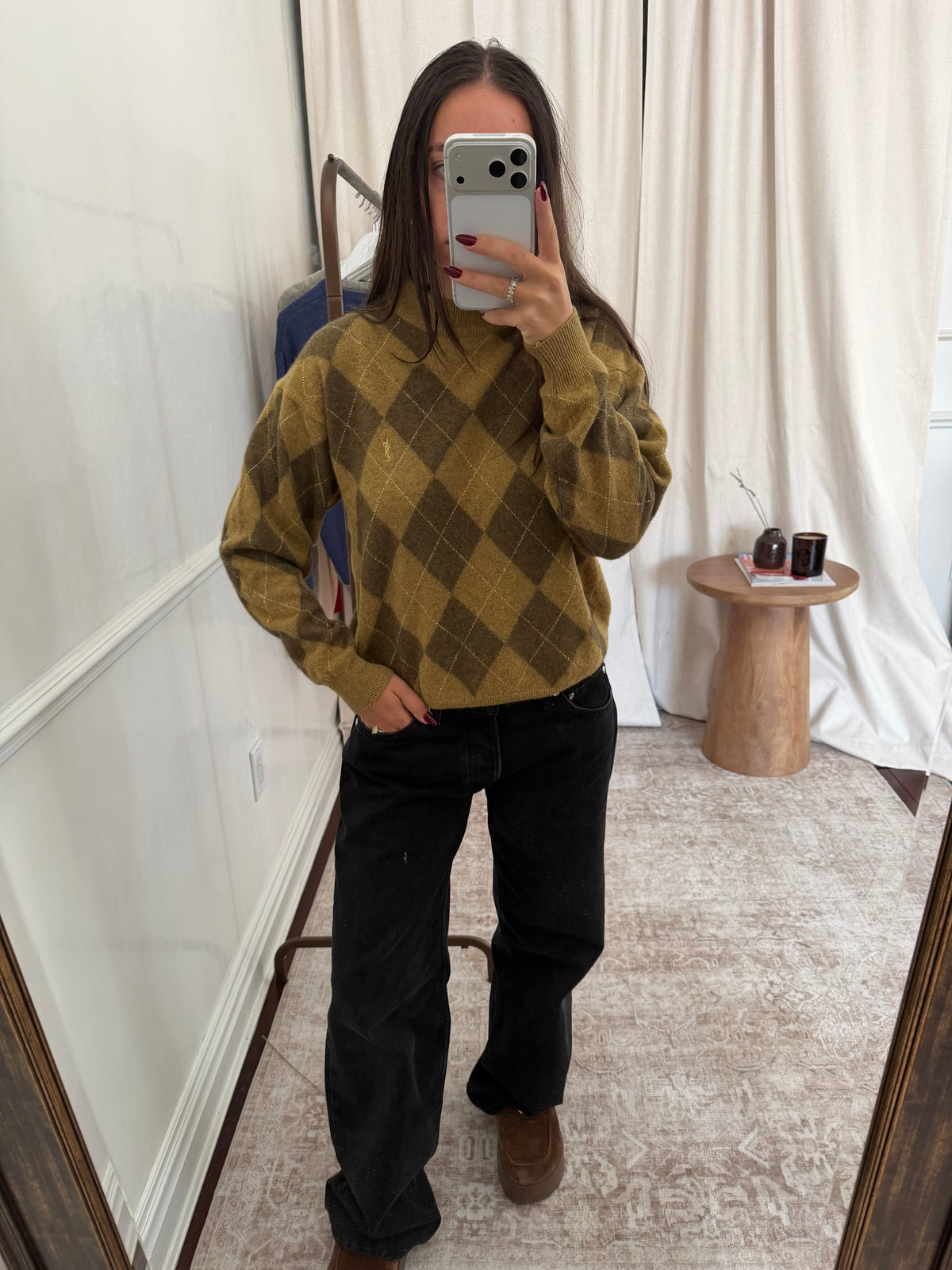 Yves Saint Laurent Argyle Sweater