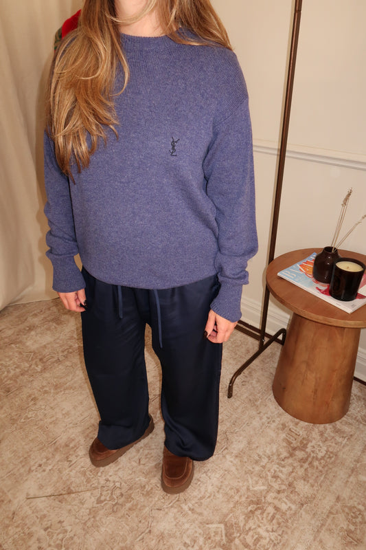 Yves Saint Laurent Blue Sweater