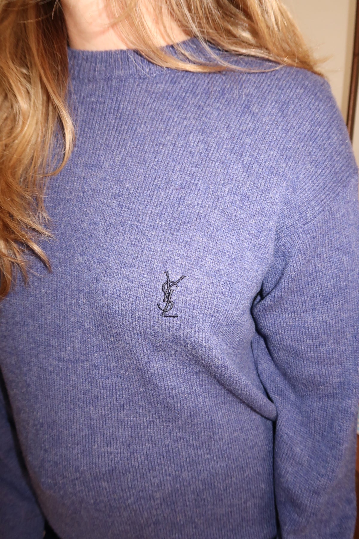 Yves Saint Laurent Blue Sweater