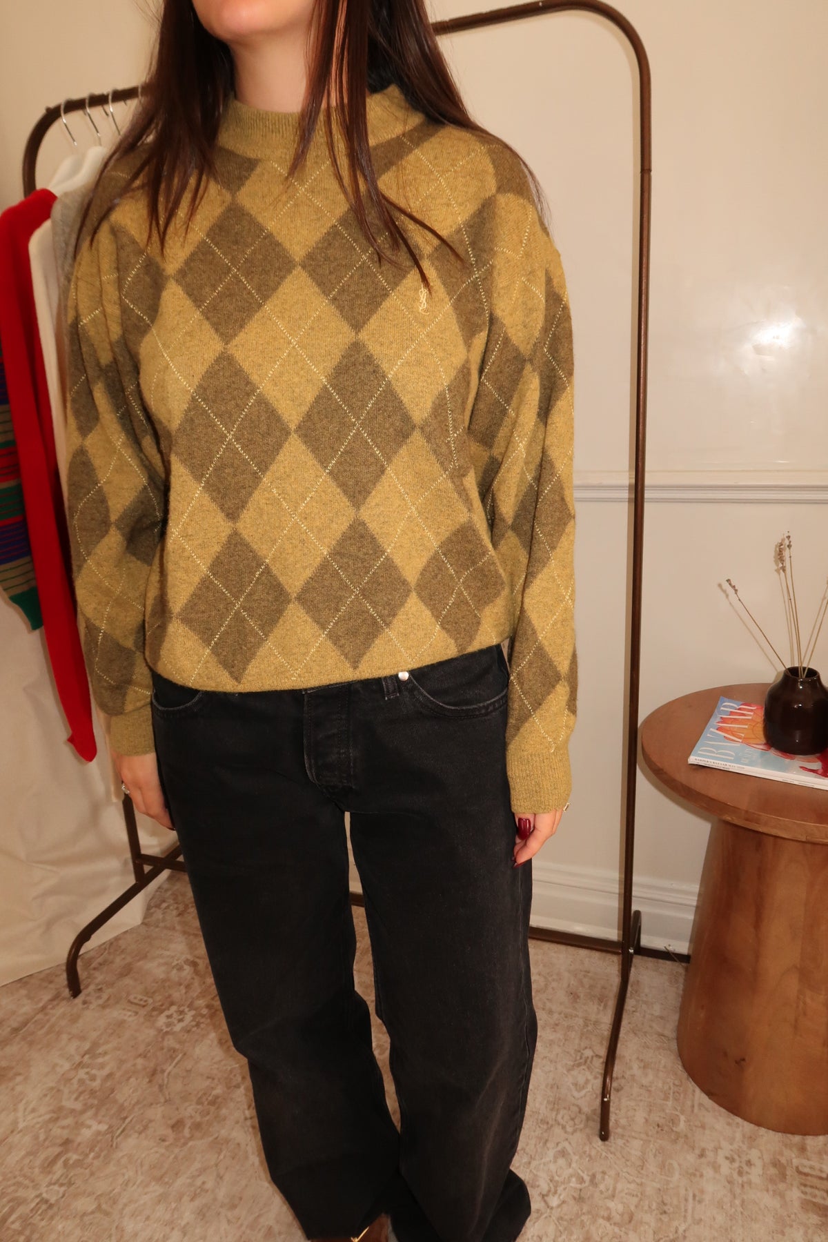 Yves Saint Laurent Argyle Sweater