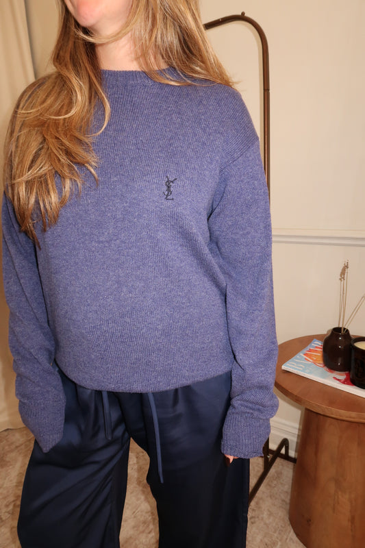 Yves Saint Laurent Blue Sweater