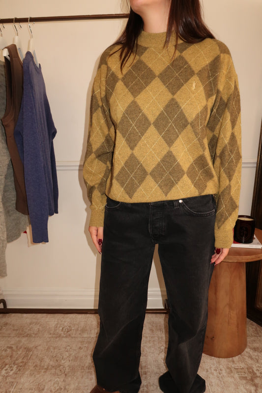 Yves Saint Laurent Argyle Sweater
