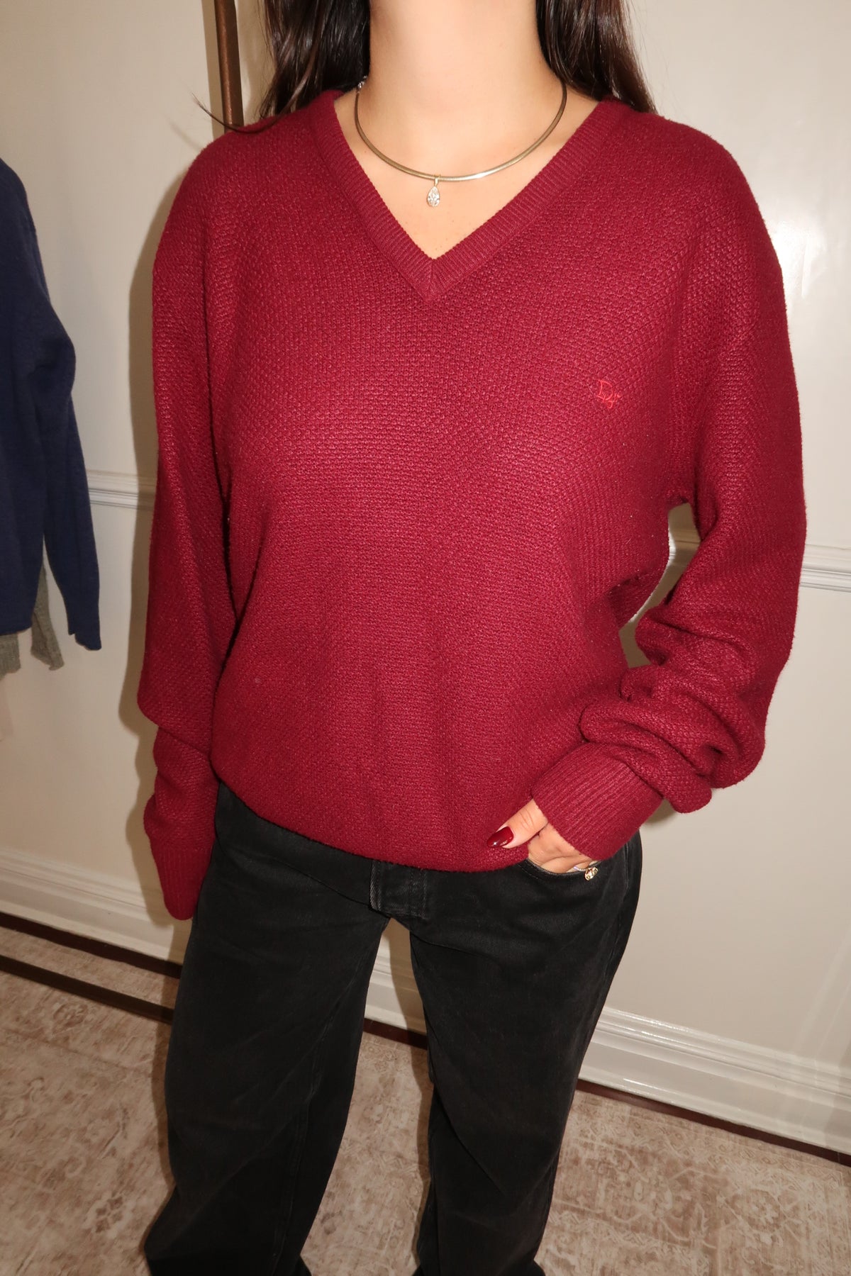 Christian Dior Burgundy Sweater