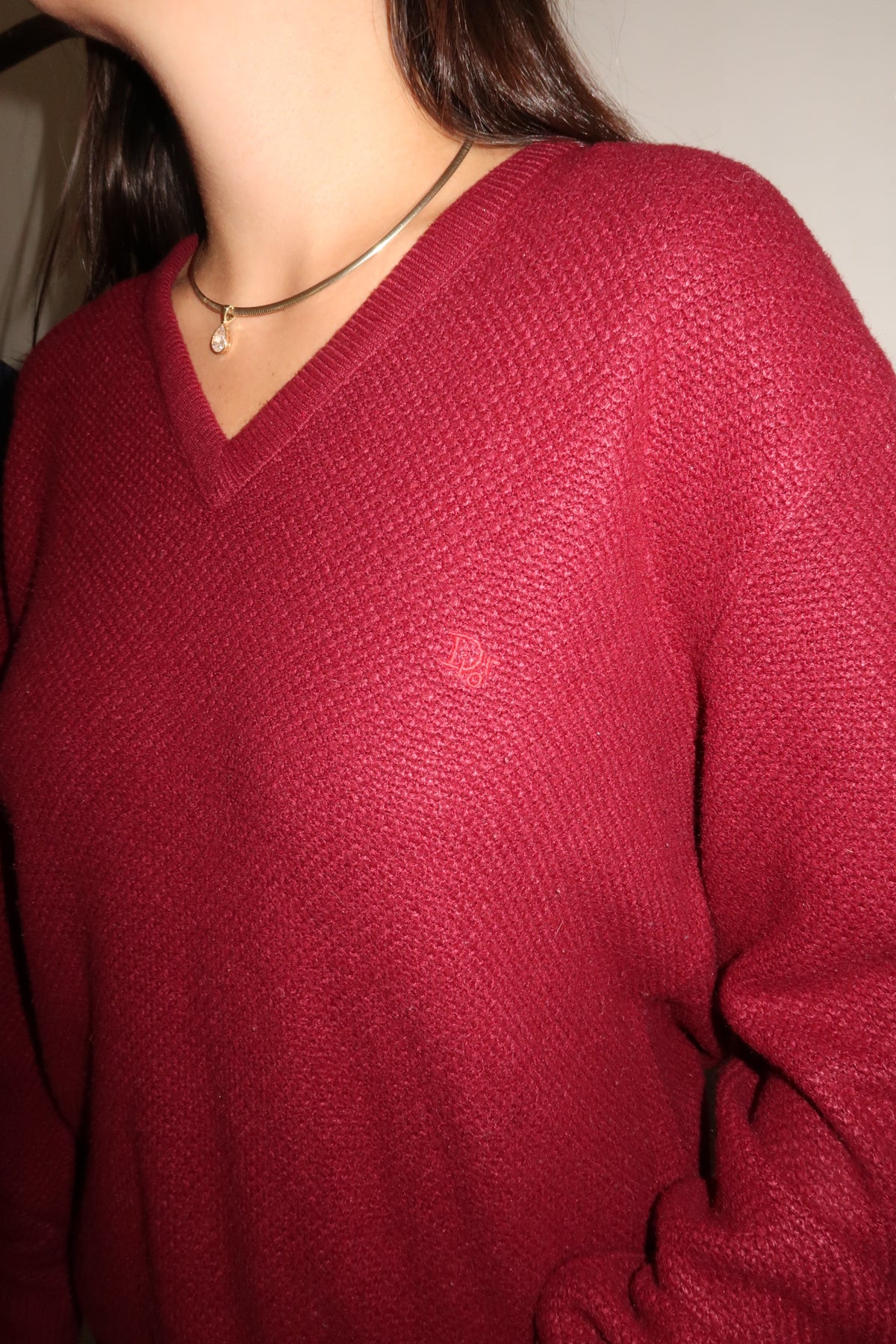 Christian Dior Burgundy Sweater