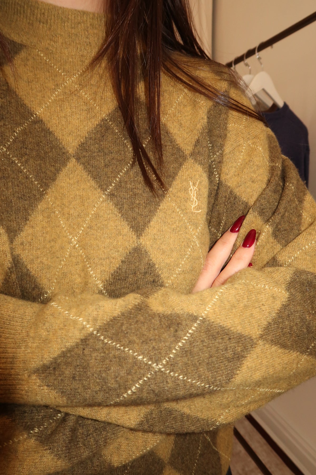 Yves Saint Laurent Argyle Sweater